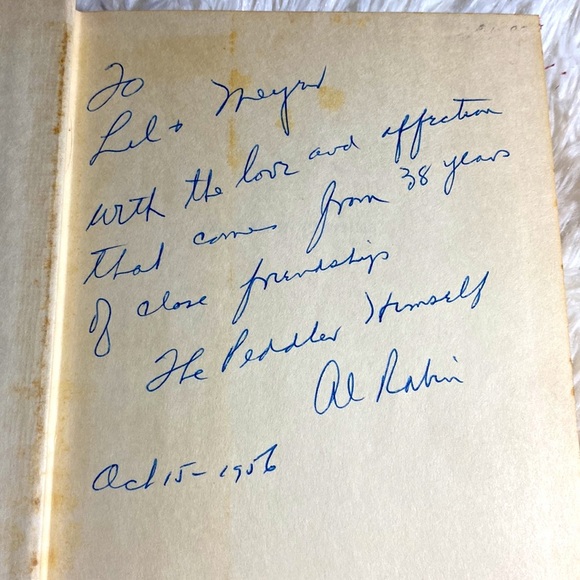 PEDDLER IN PARADISE AUTOGRAPHED INSCRIBED by author AL RABIN Hardback 1956 - Picture 2 of 10